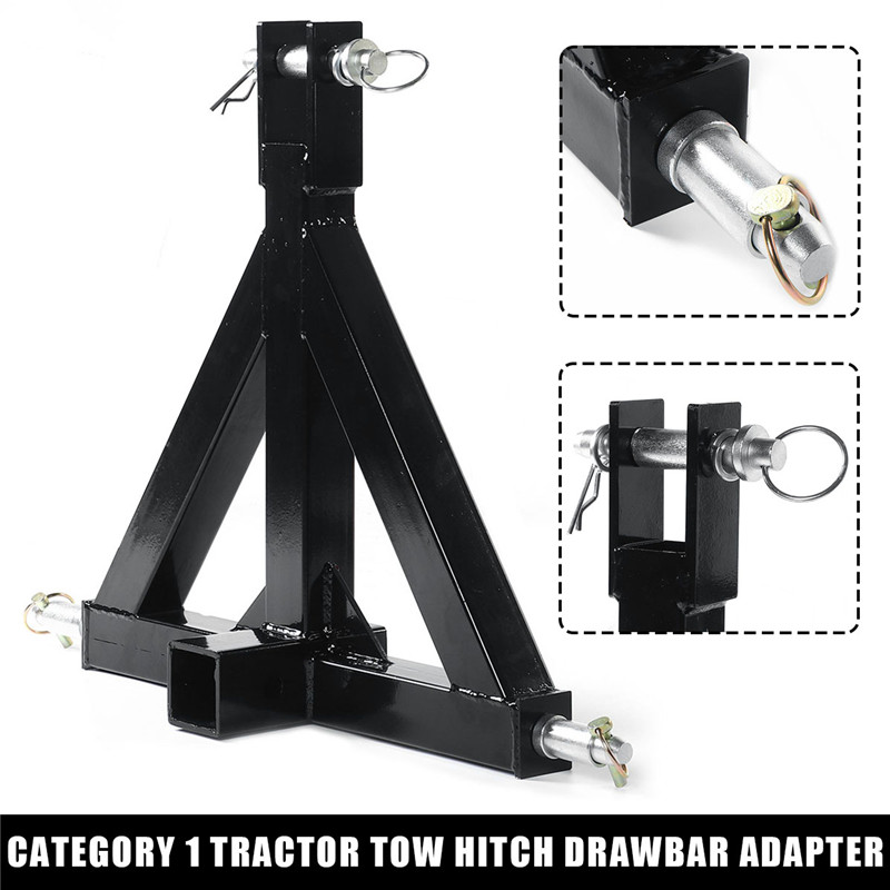 LM25H BX Kioti EBESTTECH 3 Point 2 Inch Receiver Trailer Hitch Heavy Duty Steel Category 1 Tractor Tow Hitch Drawbar Adapter for Kubota WLM Tractor NorTrac Yanmar Cat 5000lbs Capacity